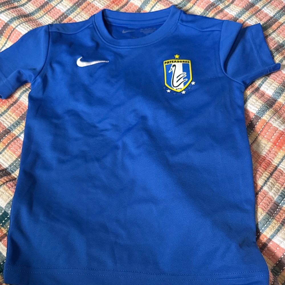 Nike Kids Royal Blue Short-Sleeve Soccer Jersey with Crest